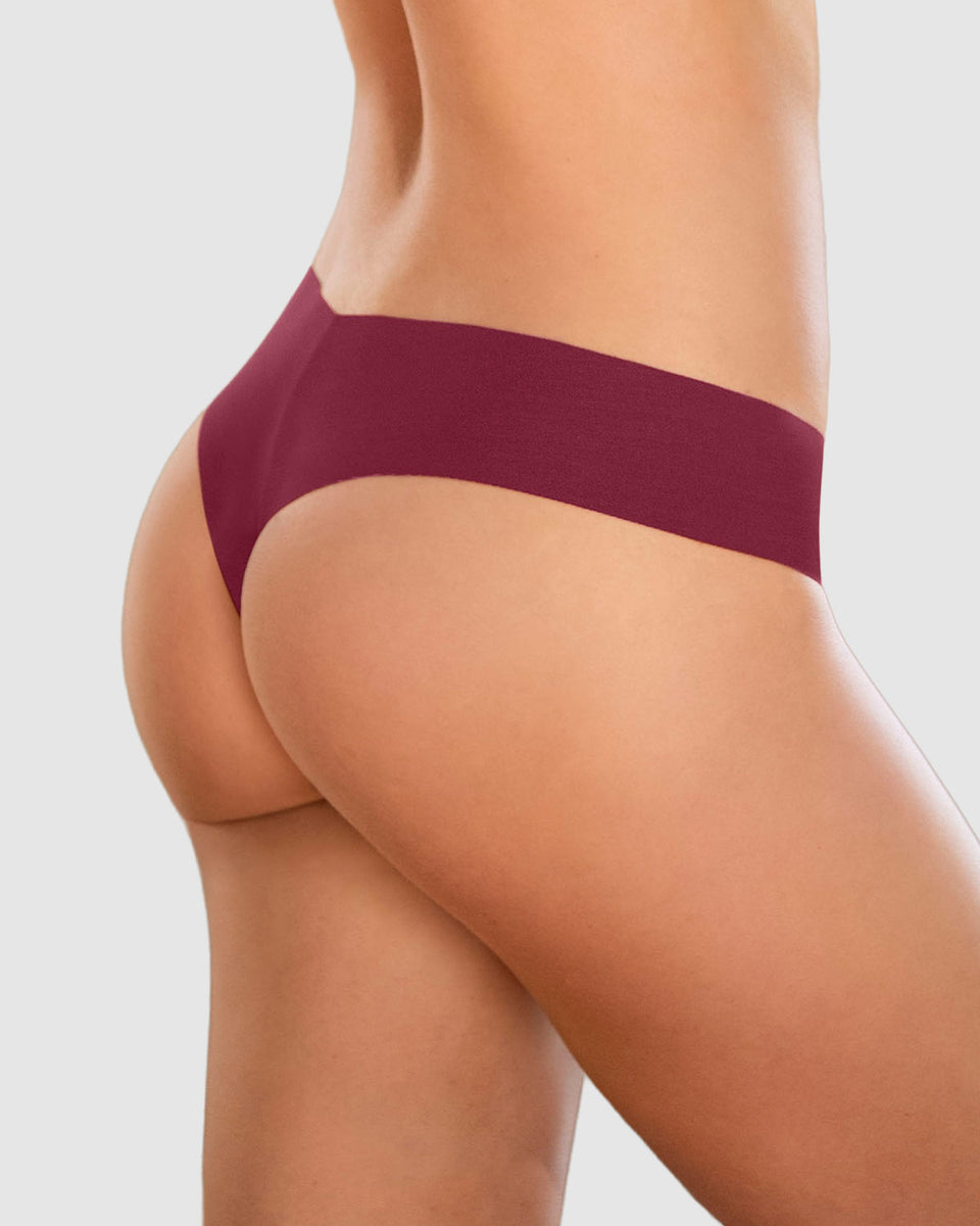 Braga tanga invisible ultraplana sin elásticos y de pocas costuras