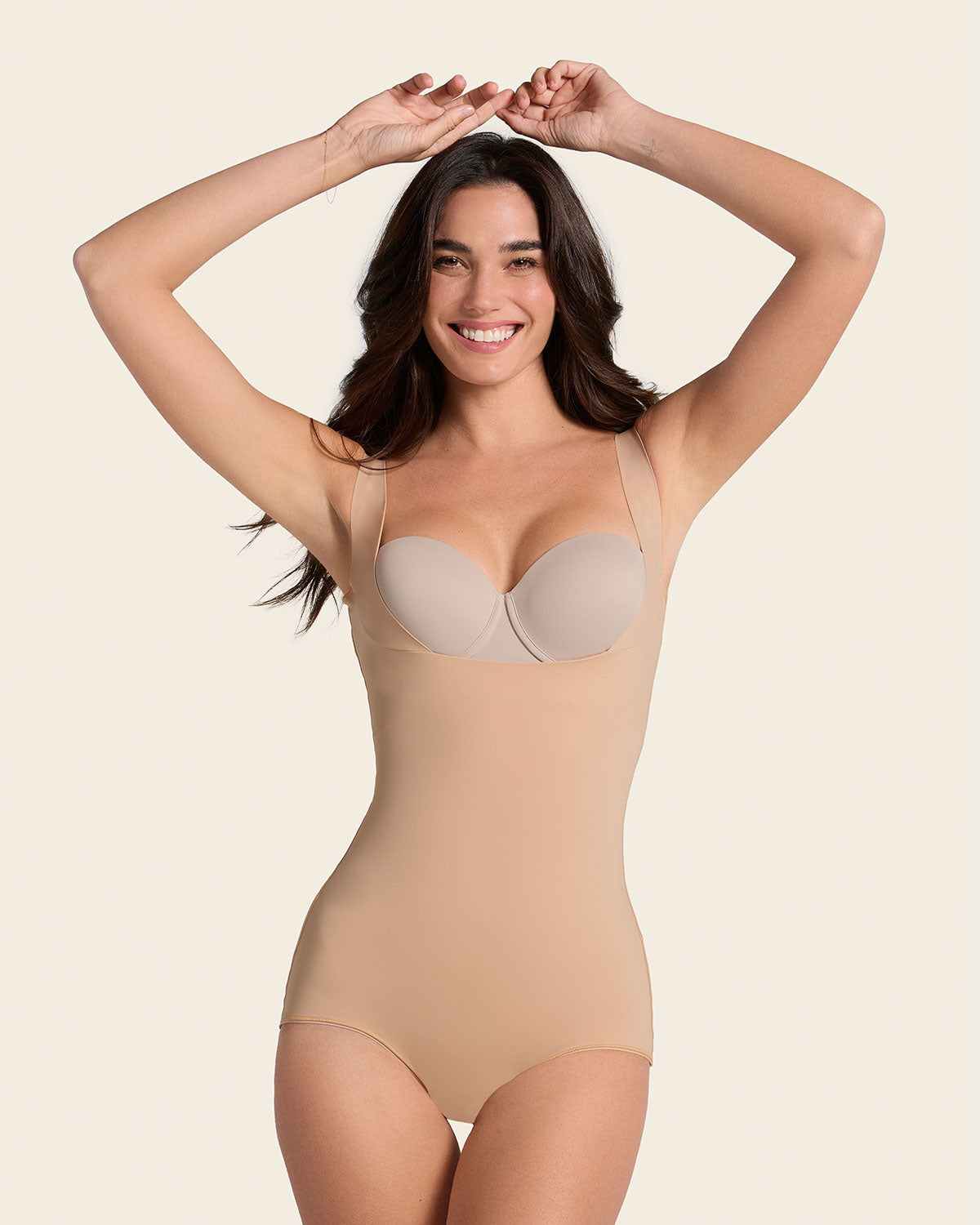 Plunge Back Classic Sculpting Body Shaper Leonisa