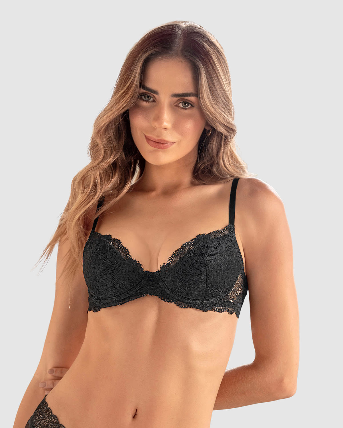 Fiona Demi Underwire Bra - Black main image 1