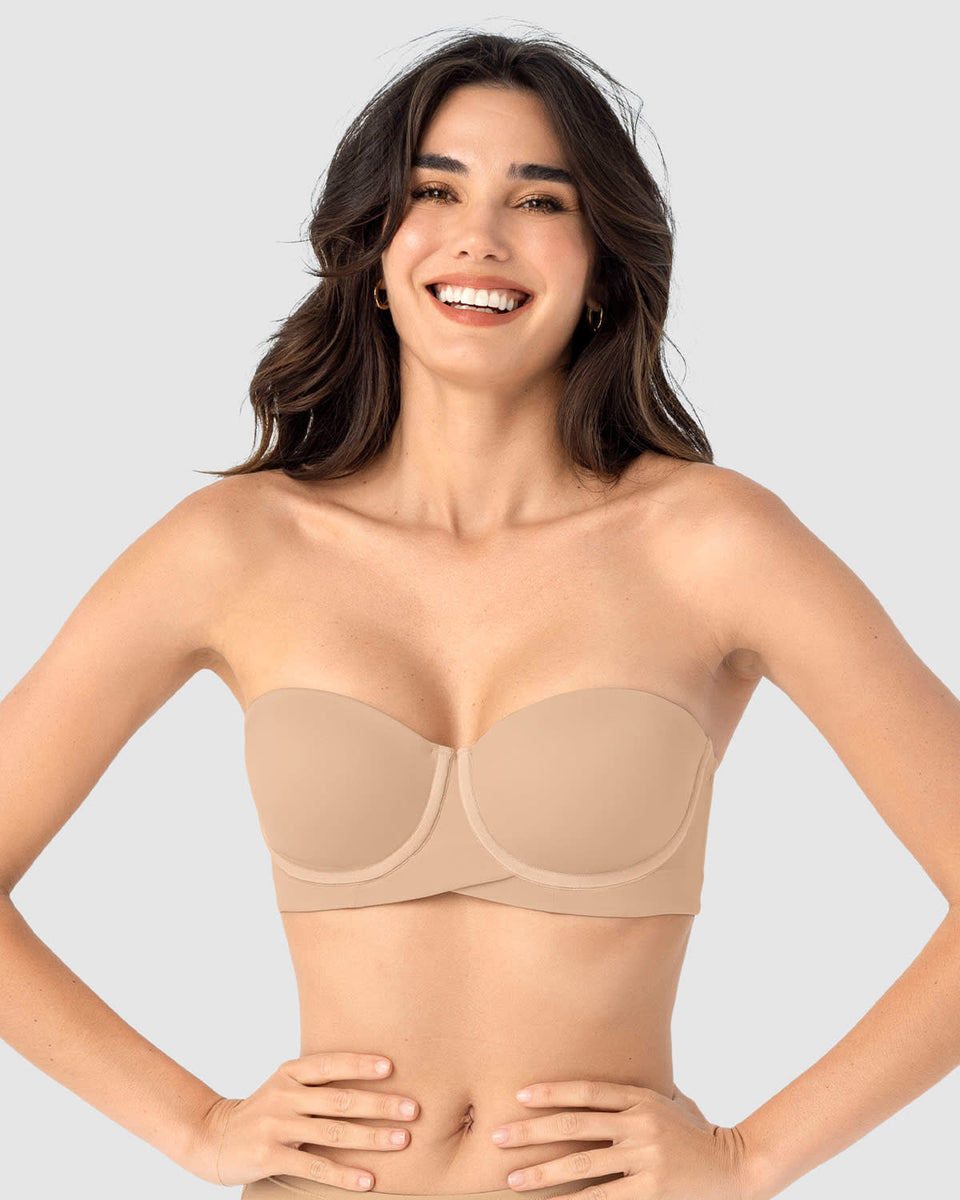Sujetador sin tirantes ideal para pecho mediano y grande