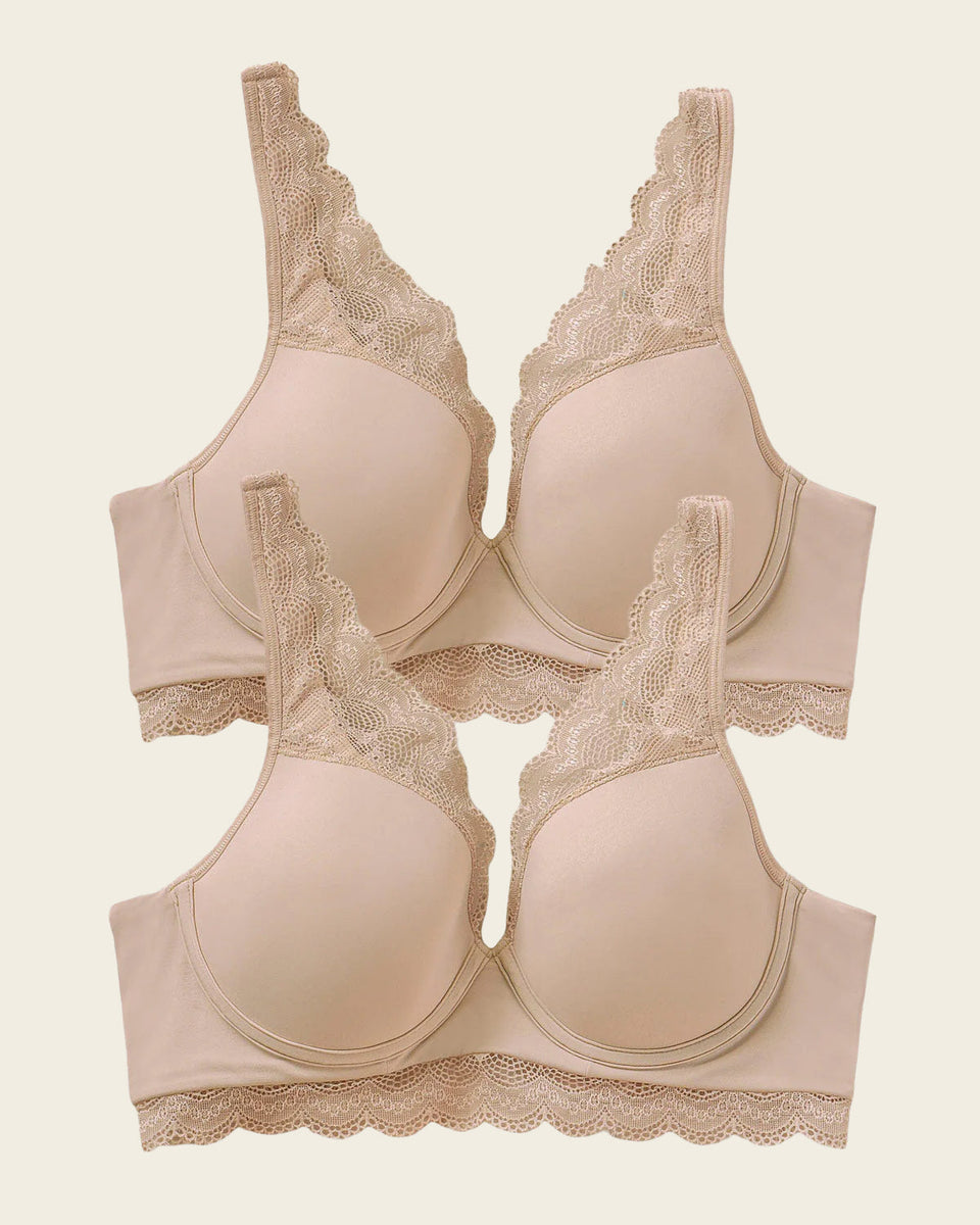 Paquete x 2 sujetadores de buen cubrimiento: Deep Coverage Bra