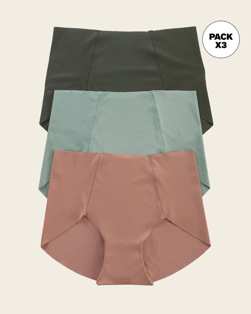 Paquete de 3 bragas en tela ultrafina
