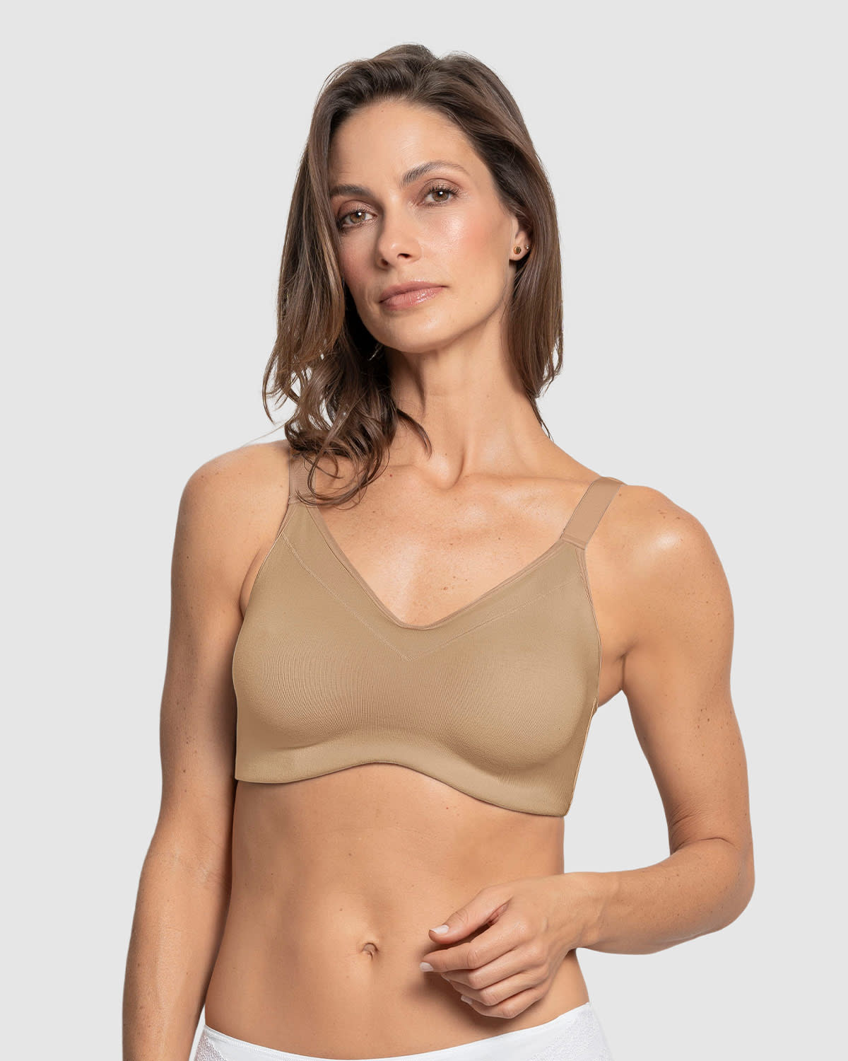Unlined Stretch Cotton High Coverage Wireless Bra Leonisa