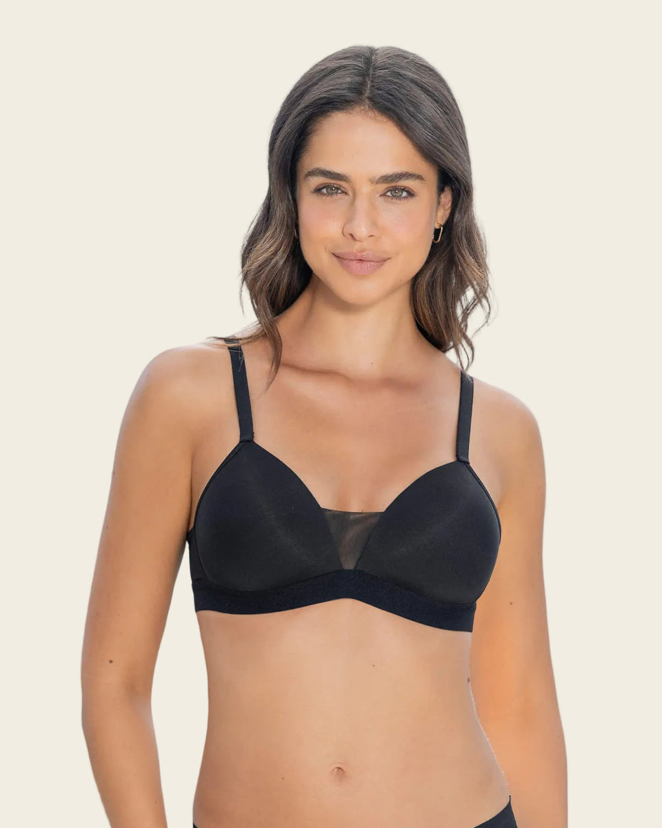Sujetador triangular sin aro estilo top
