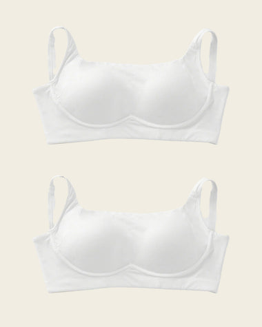 Paquete x 2 sujetadores sin aro ultracómodos de alto soporte y cubrimiento Everyday Bra#color_000-blanco