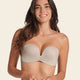 Sujetador sin tirantes antigravedad de push up alto sin aro#color_802-habano-claro