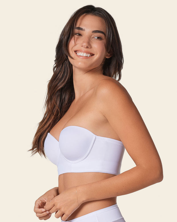 Paquete x 2 sujetadores sin tirantes Bustier 360° de perfección#color_000-blanco