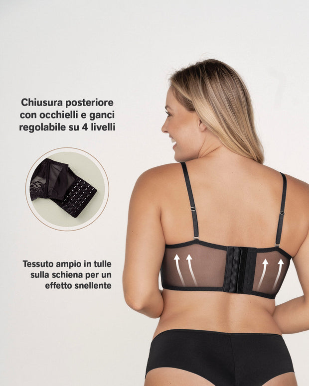 Sujetador tipo bralette en encaje y transparencias#all_variants