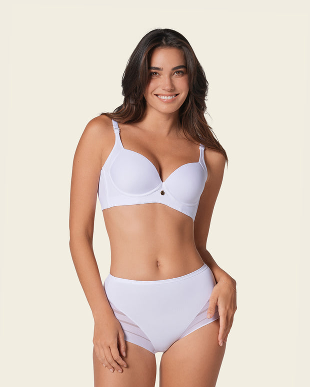 Sujetador de push up suave y cubrimiento alto en sisa y espalda Cover Bra#color_000-blanco