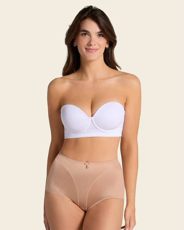 Braga clásica tiro alto de control de abdomen#color_878-beige