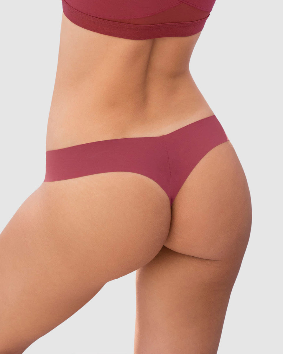 Braga tanga invisible ultraplana sin elásticos y de pocas costuras