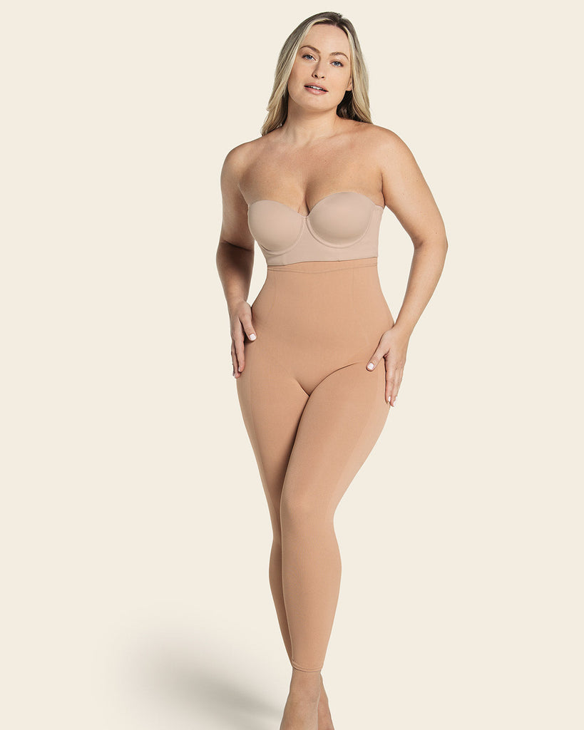 Fajas Colombianas Women V Neck Smooth Shapewear Bodysuit Tummy Control Full Body  Shaper Push Up Butt Lifter Invisible Underwear Color: Nude, Size: S