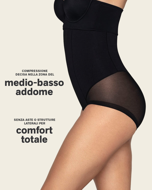 Braga faja invisible de tiro alto y control de abdomen#color_700-negro