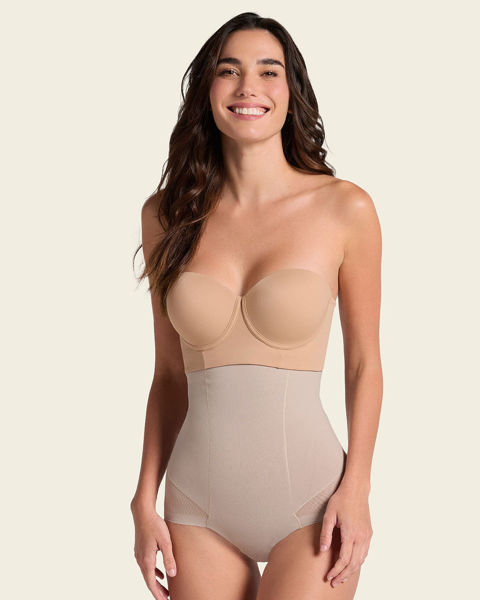 Braga faja invisible de tiro alto y control de abdomen
