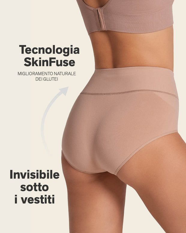 Braga faja de control moderado tiro alto en skinfuse#color_852-Habano