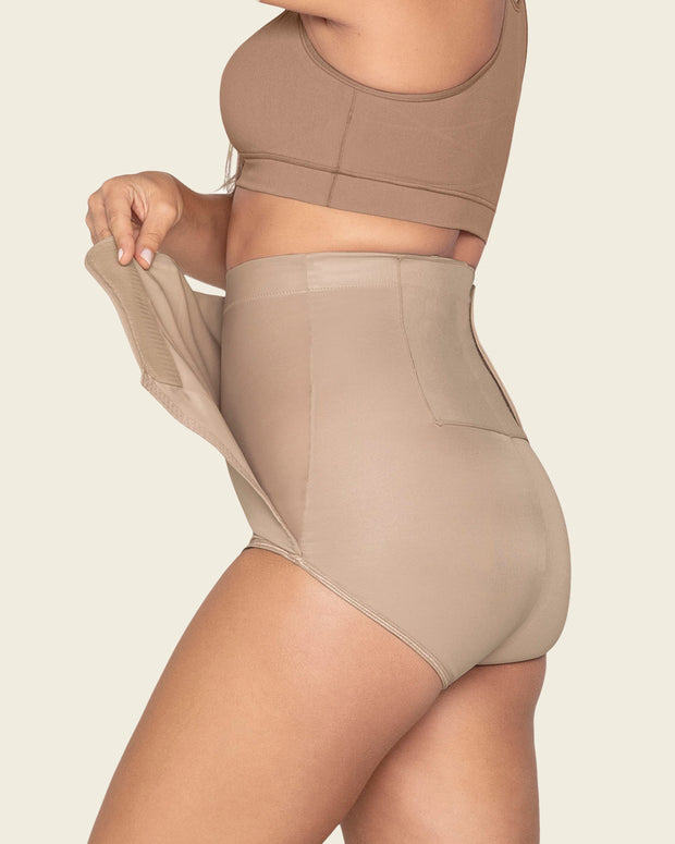 High-Waisted Firm Compression Post Surgical Panty with Adjustable Belly  Wrap