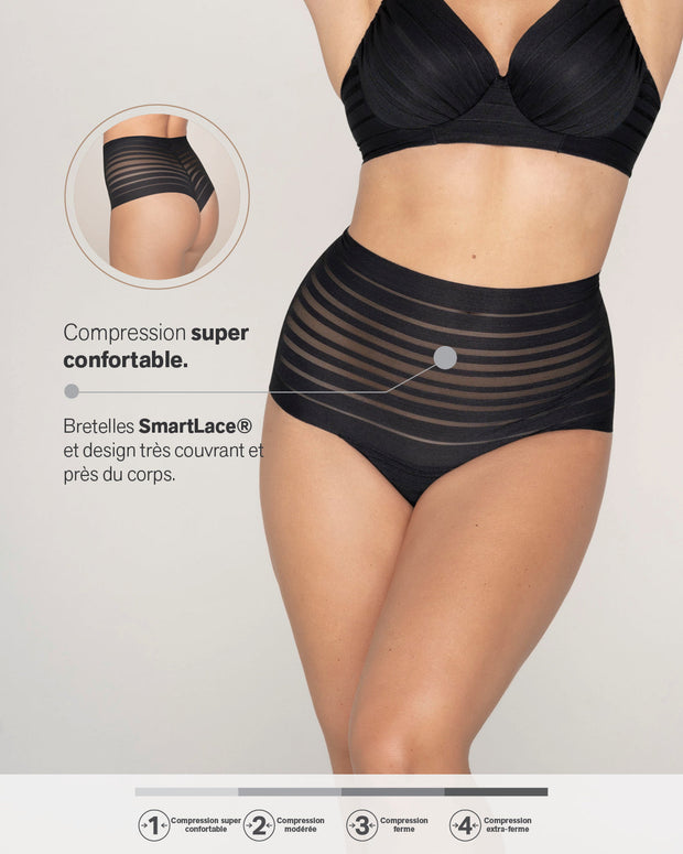 Braga alta de control suave con encaje en bandas#all_variants