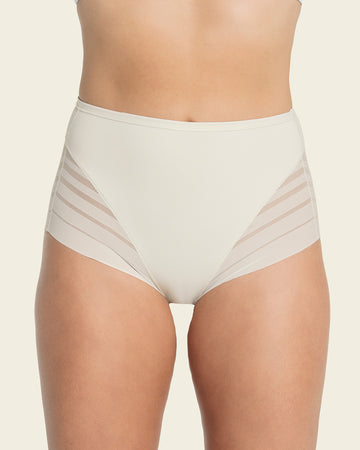 Braga faja clásica con control moderado de abdomen y bandas en tul#color_898-marfil