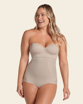Braga faja pecho libre de control de abdomen invisible en piernas#color_802-habano-claro