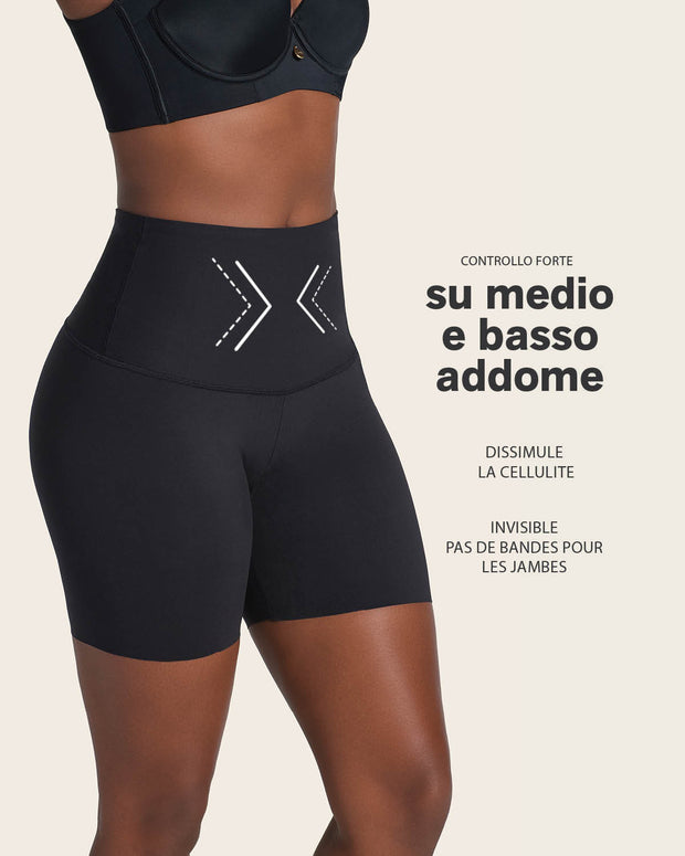 Short de control de abdomen y cintura que disimula la celulitis#color_700-negro