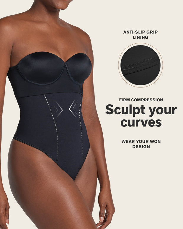 Braga faja de control estilo tanga y efecto cintura reloj de arena#color_700-negro