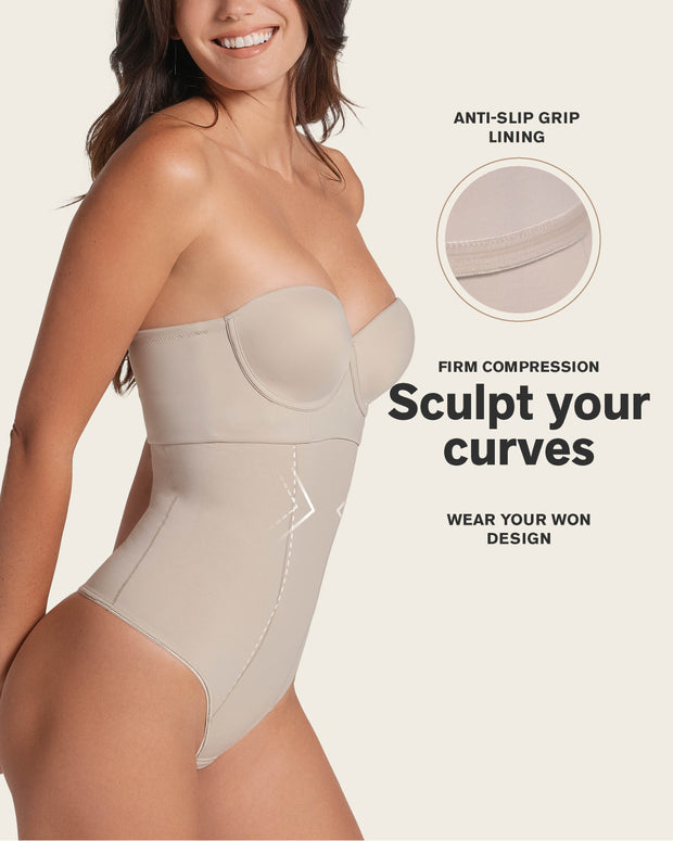 Braga faja de control estilo tanga y efecto cintura reloj de arena#color_802-habano-claro