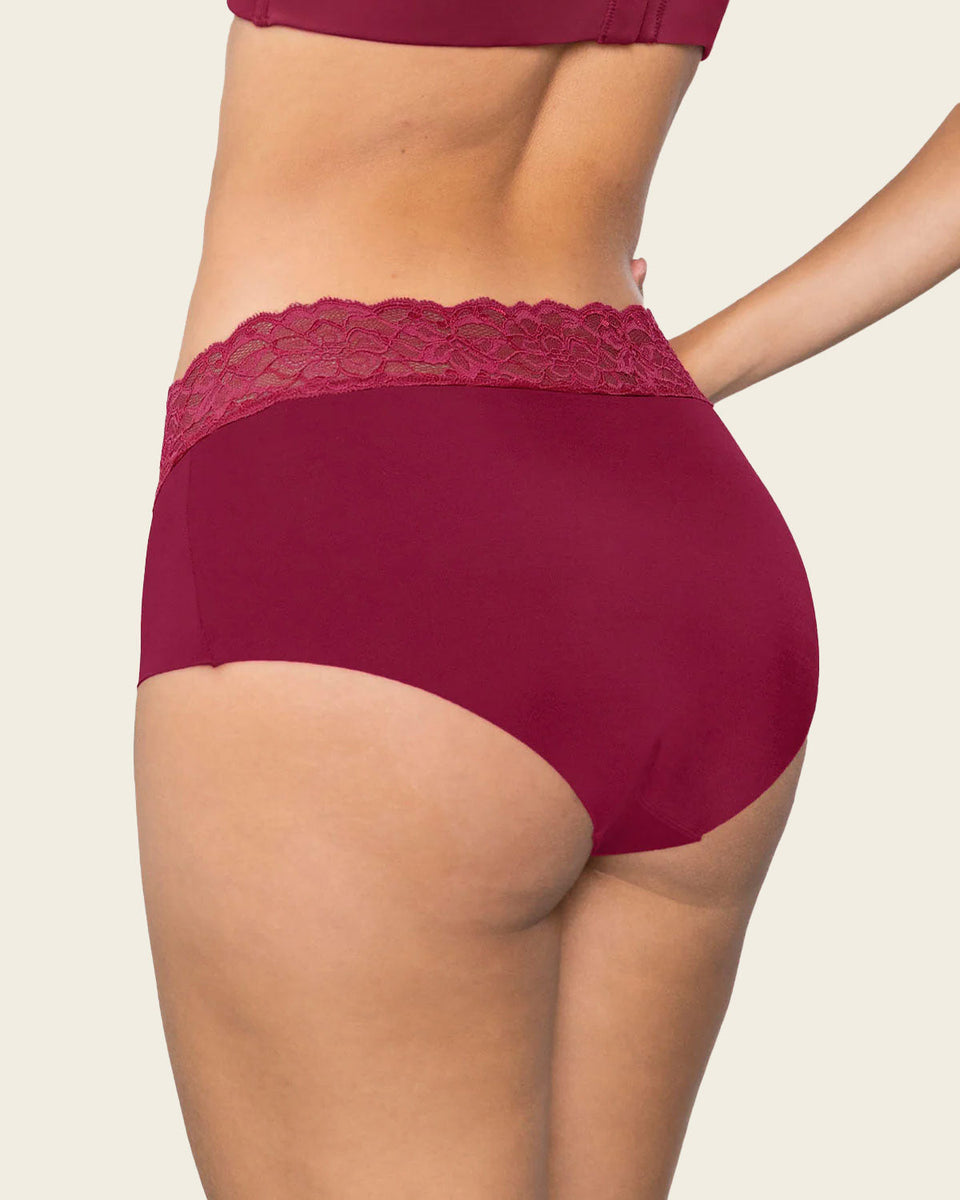 Braga culotte en tela ultraliviana con franja de encaje