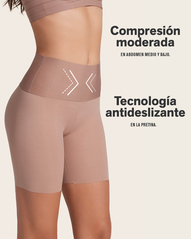 Short de control moderado aspecto invisible con fajón antideslizante#all_variants