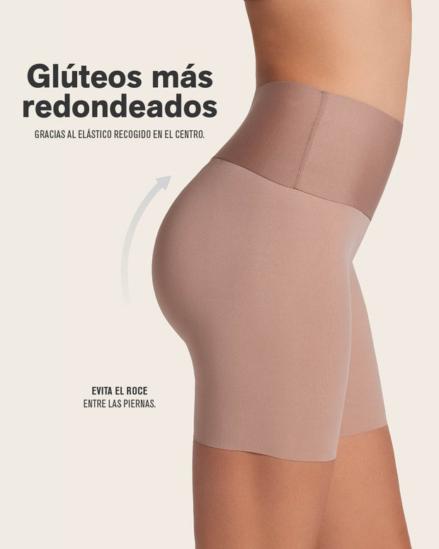 Short de control moderado aspecto invisible con fajón antideslizante#all_variants