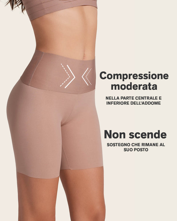 Short de control moderado aspecto invisible con fajón antideslizante#color_857-habano