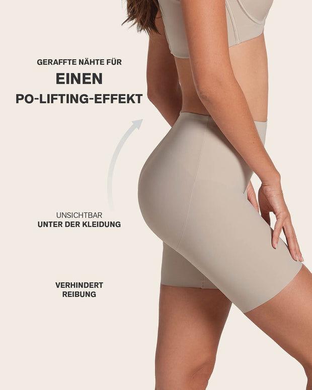 Braga short invisible de control de abdomen efecto levanta glúteos#color_802-beige