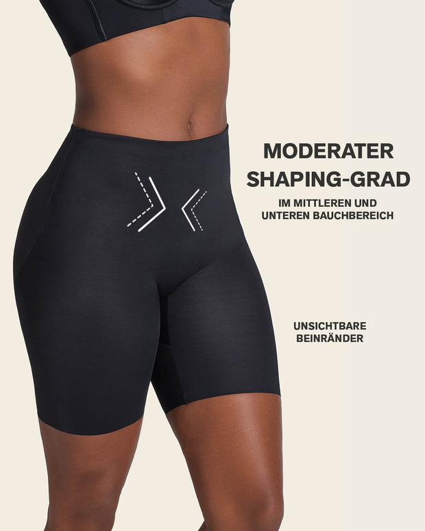Braga short invisible de control de abdomen efecto levanta glúteos#color_700-negro