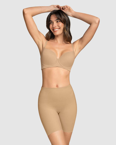 Braga short invisible de control de abdomen efecto levanta glúteos#color_801-habano-claro