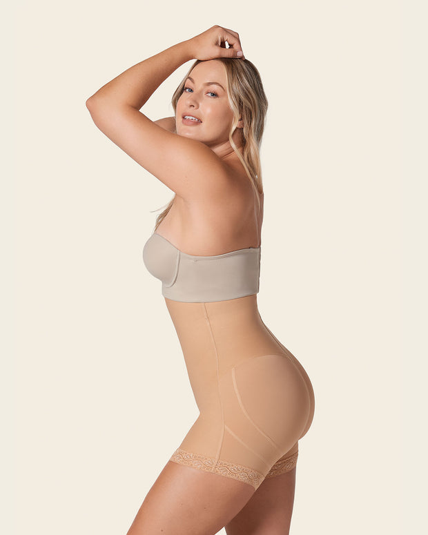 Braga faja tipo short de control fuerte levanta glúteos#color_880-beige