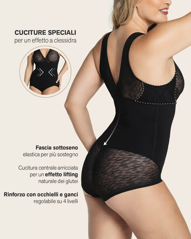 Faja tipo body con bralette incorporado con control de abdomen#all_variants