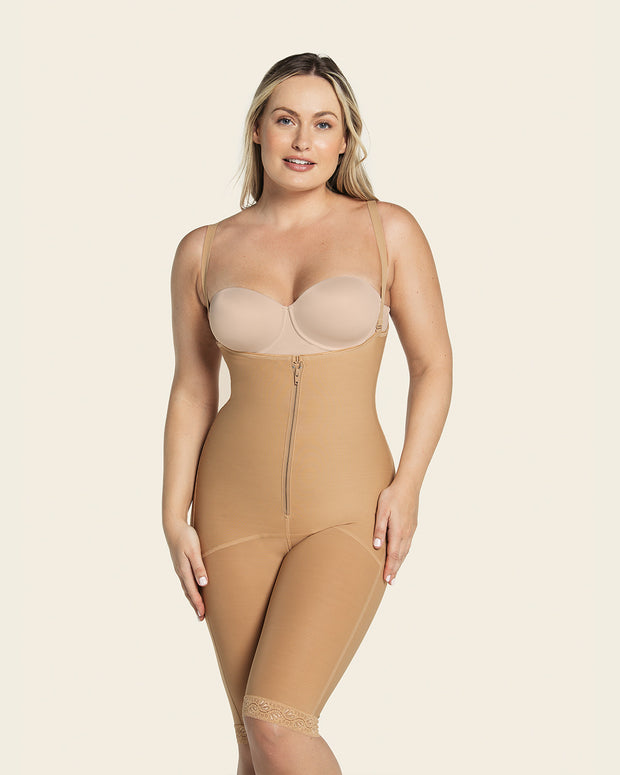 Leonisa Slimming Open Bust Faja Body Shaper With Thighs Slimmer