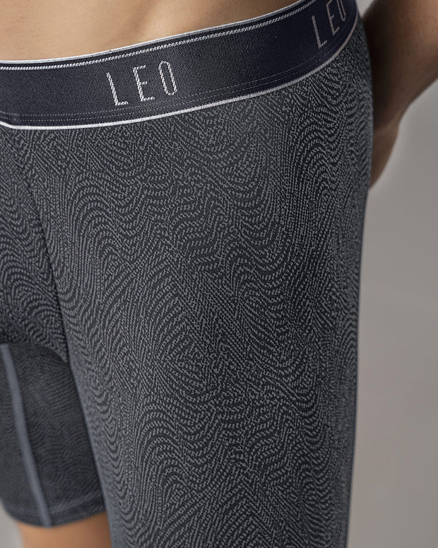 Bóxer largo en microfibra con diseño ergonómico#color_776-gris-estampado