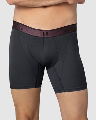 Bóxer en microfibra con mallas transpirables frontales#color_795-gris-elastico-vino-metalizado