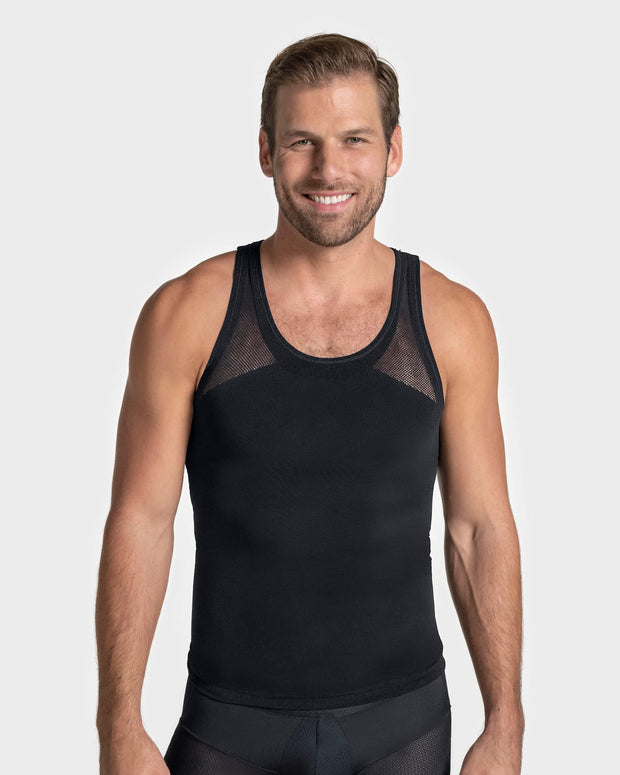 Paquete x 5 camisetas ajustadas para hombre con compresión suave en microfibra#color_700-negro