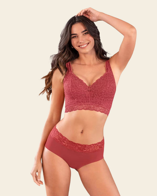 Sujetador tipo bustier sexy support con cubrimiento de espalda#color_391-rojo-coral