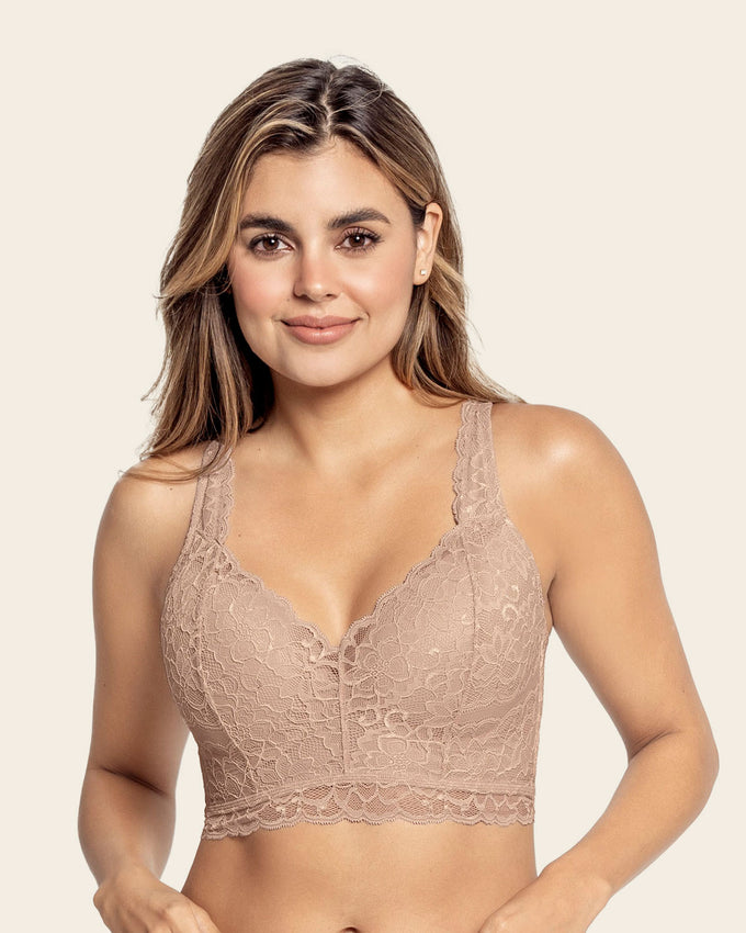 Sujetador tipo bustier sexy support con cubrimiento de espalda#color_802-habano-claro