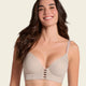 Sujetador memory bustier triangular de push-up alto y buen cubrimiento#color_802-habano-claro