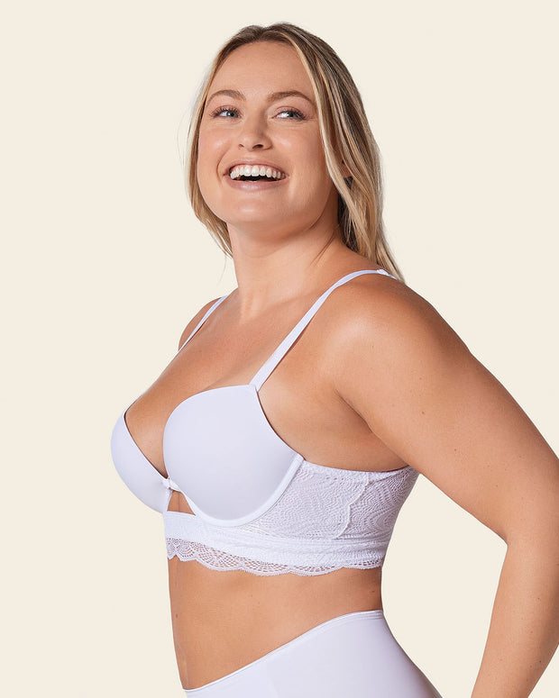 Sujetador doble push up con escote profundo en espalda sexy back#color_000-blanco