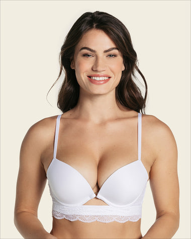 Sujetador doble push up con escote profundo en espalda sexy back#color_000-blanco