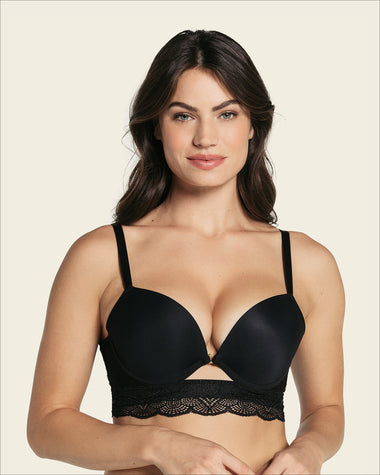 Sujetador doble push up con escote profundo en espalda sexy back#color_700-negro