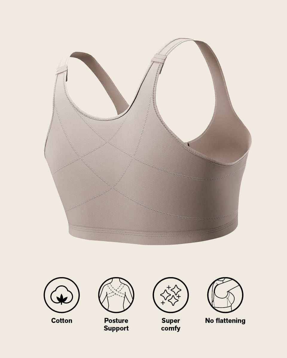 Stretch Cotton Wireless Posture Corrector Bra | Leonisa
