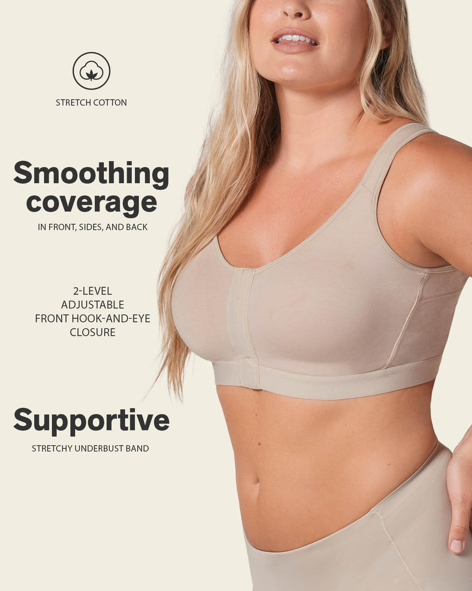 Stretch Cotton Wireless Posture Corrector Bra | Leonisa