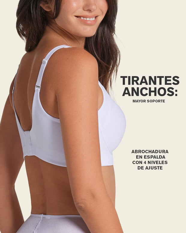 Sujetador sin aro ultracomodo de alto soporte y cubrimiento everyday bra#color_000-blanco