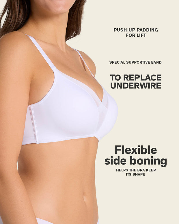 Sujetador sin aro de push up alto incorporado Magical Bra#color_000-blanco