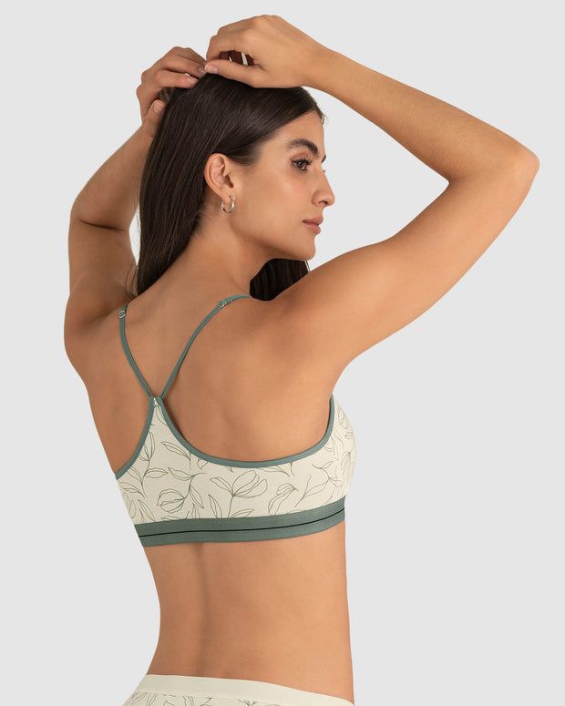 Top en algodón ultracómodo con tirantes graduables#color_b95-fondo-marfil-estampado